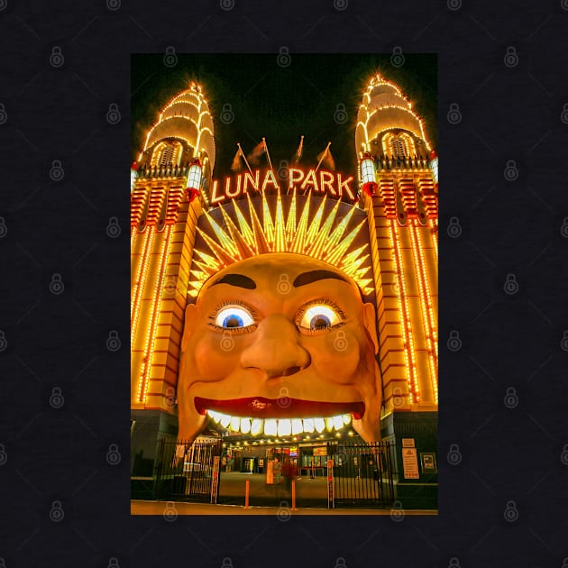 Luna Park Face at Night, Sydney, NSW, Australia by Upbeat Traveler